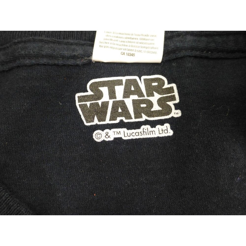Star Wars Black Graphic Tee Darth Vader Stormtroopers AT-AT Print Fruit Of The L - Picture 7 of 9